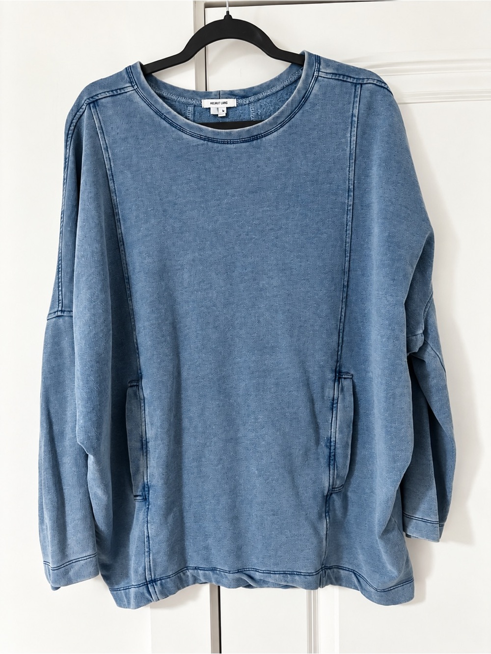 Vintage Helmut Lang Washed blue Pullover Sweatshirt